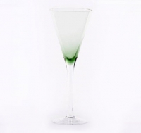 Green Trumpet Champagne Glass
