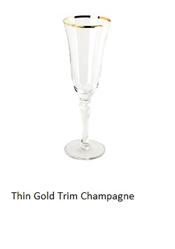 Thin Gold Rim Champagne Glasses